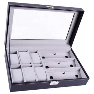 Organizador 6 Relojes 3 Lentes Gafas